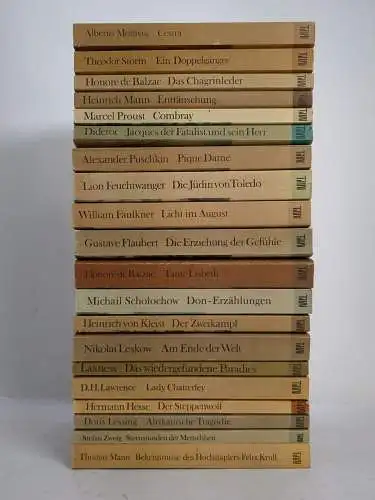 20 Bücher TdW Taschenbuch der Weltliteratur, Volk & Welt, Proust, Faulkner ...