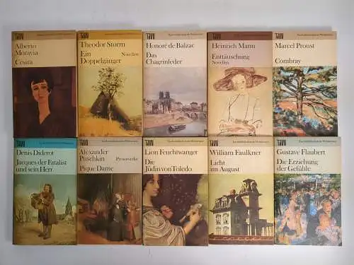 20 Bücher TdW Taschenbuch der Weltliteratur, Volk & Welt, Proust, Faulkner ...