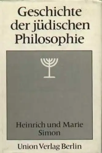 Buch: Geschichte der jüdischen Philosophie, Simon, Heinrich und Marie. 1984