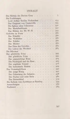 Buch: Das erzählerische Werk, Wilde, Oscar. 1976, Insel Verlag, gebraucht 319219