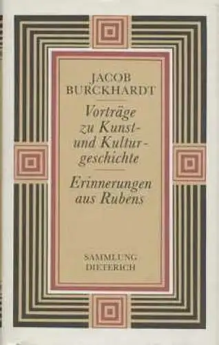 Sammlung Dieterich 356, Vorträge zu Kunst- und Kulturgeschichte, Burckhardt