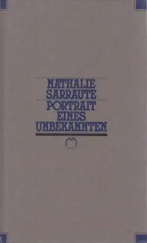 Buch: Portrait eines Unbekannten, Sarraute, Nathalie. Jahrhundert-Edition