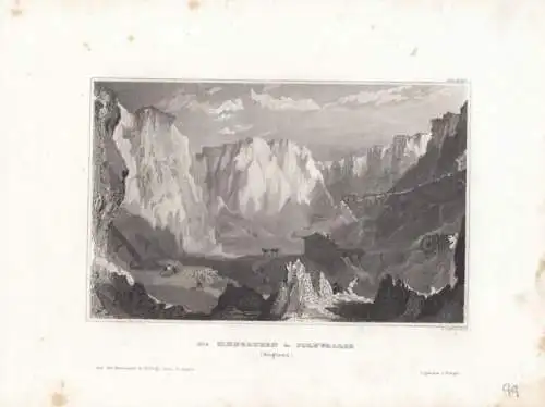 Die Zinngruben in Cornwallis (England). aus Meyers Universum, Stahlstich. 1850