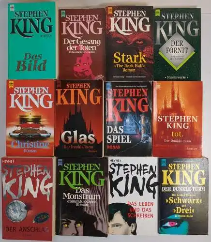 12 Bücher Stephen King: Das Bild; Der Fornit; Das Spiel; Stark; Gesang der Toten
