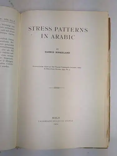 Buch: Avhandlinger utgitt av det norske Videnskaps-Akademi i Oslo 1954 II
