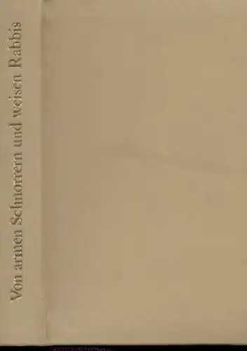 Buch: Von armen Schnorrern und weisen Rabbis, Janke, Jutta. 1978, gebraucht, gut