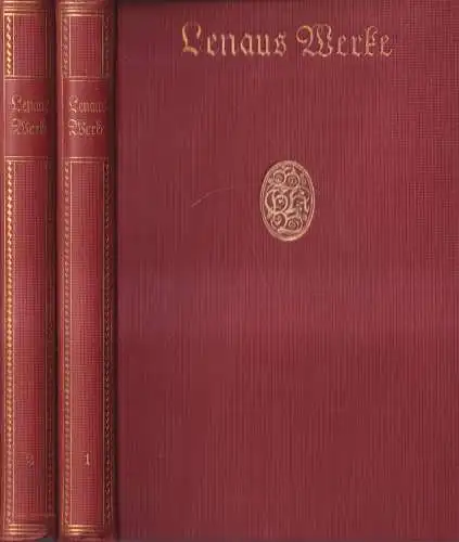 Buch: Lenaus Werke in zwei Teilen, Nikolaus Lenau, Verlagshaus Bong, 2 Bände