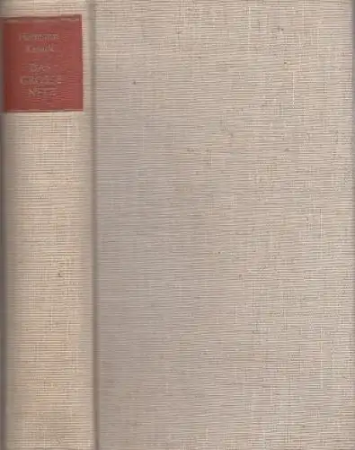 Buch: Das grosse Netz, Kasack, Hermann. 1952, Suhrkamp Verlag, Roman