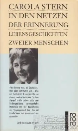 Buch: In den Netzen der Erinnerung, Stern, Carola. Rororo, 1996, gebraucht, gut