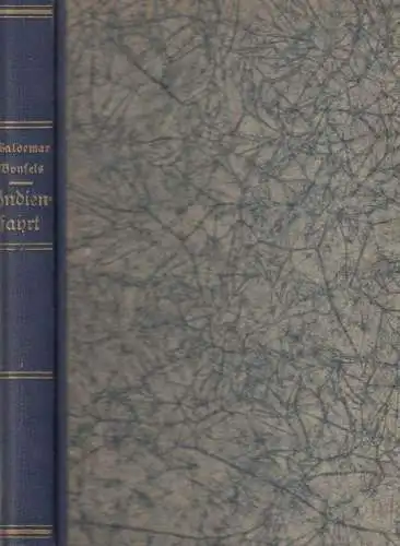 Buch: Indienfahrt, Bonsels, Waldmar. 1922, Rütten & Loening, gebraucht, gut