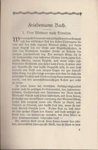 Buch: Friedemann Bach, Brachvogel, A. E. Hand-Band, 1925, A. Krick, Verlag