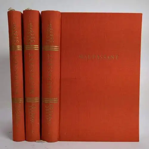 Buch: Meisternovellen, Band 1-3, Guy de Maupassant, 1954, Aufbau Verlag, 3 Bände