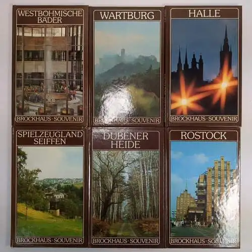 13 Bücher Brockhaus Souvenir: Pillnitz; Wartburg; Halle; Zschopautal; Seiffen ..