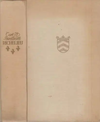 Buch: Richelieu, Burckhardt, 1935, Callwey, Der Aufstieg zur Macht, gebraucht