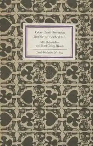 Insel-Bücherei 859, Der Selbstmörderklub, Stevenson, Robert Louis. 1968
