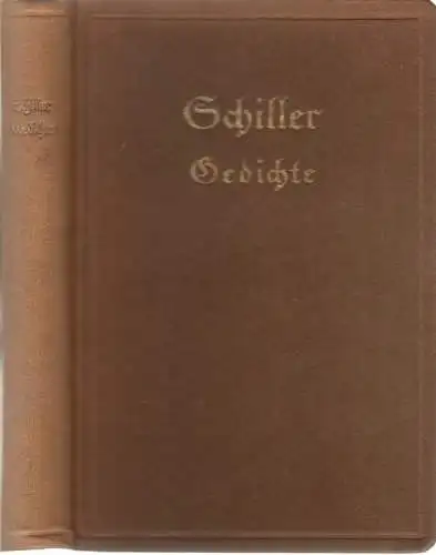 Buch: Gedichte, Schiller, Friedrich von, Reinhold Klinger Verlag, gebraucht, gut