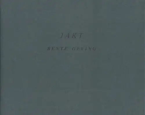 Buch: Jakt. Bente Geving, signiert, Schubert, Regina, 1996, gebraucht, gut