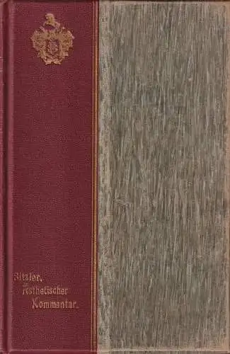 Buch: Ein ästhetischer Kommentar zu Homers Odyssee, J. Sitzler, 1902, Schöningh