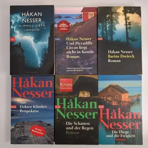 6 Bücher Hakan Nesser: Dreieck; Schatten; Doktor Klimke; Piccadilly Circus ...
