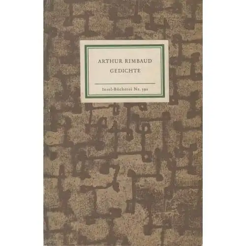 Insel-Bücherei 592, Gedichte, Rimbaud, Arthur. 1954, Insel-Verlag