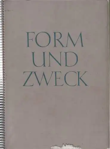 Buch: Form und Zweck - Jahrbuch 1956/57. 1956, gebraucht, gut