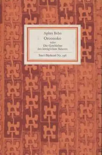 Insel-Bücherei 596, Oroonoko, Behn, Aphra. 1966, Insel-Verlag, gebraucht, gut