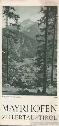 Buch: Mayrhofen - Zillertal / Tirol. Ca. 1930, gebraucht, gut