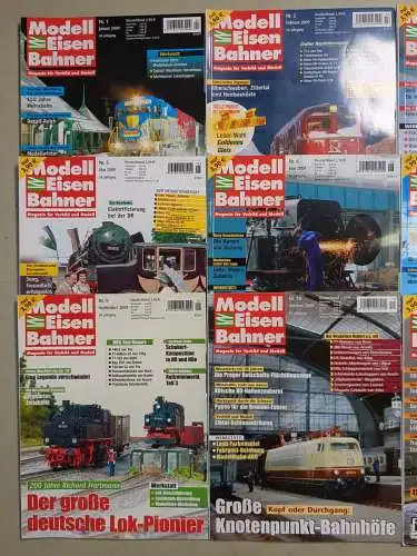 Modelleisenbahner 2009, Heft 1-12, Verlagsgruppe Bahn, Zeitschrift, Modellbau