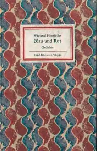Insel-Bücherei 952, Blau und Rot, Herzfelde, Wieland. 1986, Insel-Verlag