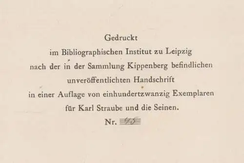 Heft: Festlied zu Zelters siebzigstem Geburtstag 1828, Goethe, Mendelssohn, 1928