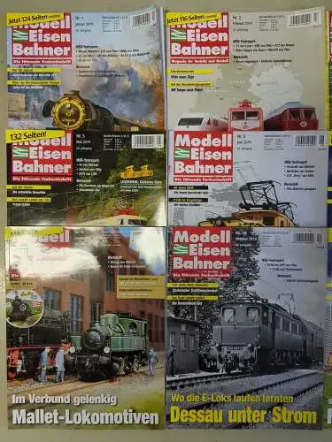 Modelleisenbahner 2019, Heft 1-12, Verlagsgruppe Bahn, Zeitschrift, Modellbau