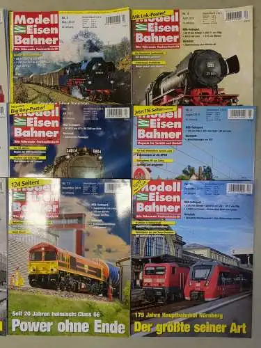 Modelleisenbahner 2019, Heft 1-12, Verlagsgruppe Bahn, Zeitschrift, Modellbau