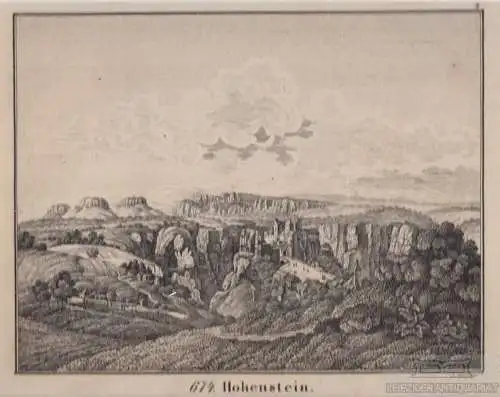 674. Hohenstein. Original-Lithographie. Grafik mit... Hellfarth (Hrsg.). 1829