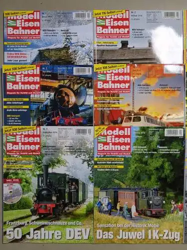 Modelleisenbahner 2016, Heft 1-12, Verlagsgruppe Bahn, Zeitschrift, Modellbau