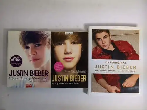 3 Bücher Justin Bieber: Mein Leben; Die ganze Geschichte; Alles ist möglich