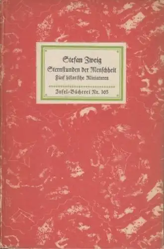 Insel-Bücherei 165, Sternstunden der Menschheit, Zweig, Stefan