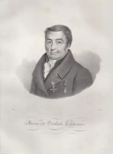 Heinrich Gottlieb Tzschirner (1778-1828), Theologe, Original-Lithographie, 1840