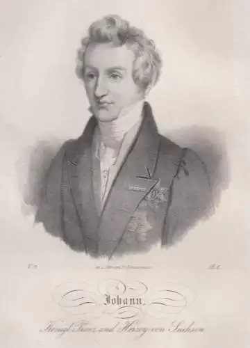 Johann Königl. Prinz u. Herzog von Sachsen (1801-1873), Zimmermann. 1840, Grafik