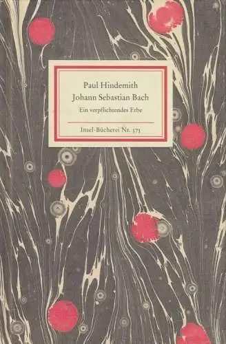 Insel-Bücherei 575, Johann Sebastian Bach, Hindemith, Paul. 2008