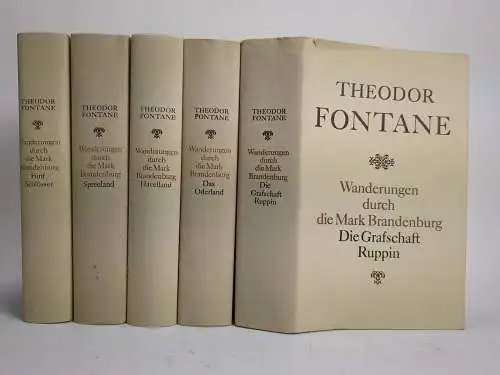 Buch: Wanderungen durch die Mark Brandenburg, Fontane, Theodor, Aufbau, 5 Bände