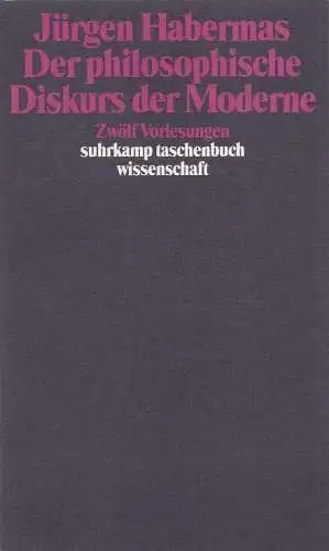 Buch: Der philosophische Diskurs der Moderne, Habermas, Jürgen. 1993, Suhrkamp