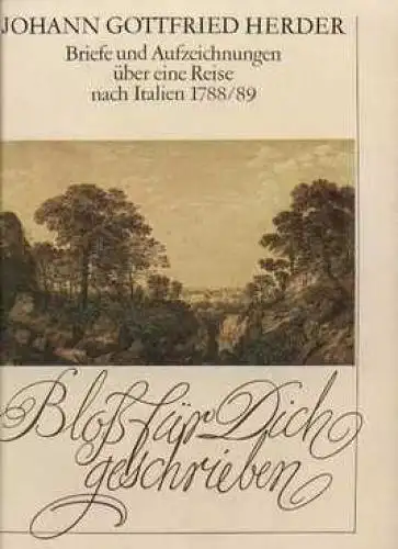 Buch: Bloß für Dich geschrieben, Herder, Johann Gottfried. 1980, gebraucht, gut