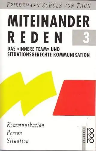 Buch: Miteinander Reden 3, Schulz von Thun, Friedmann, 2002, gebraucht gut
