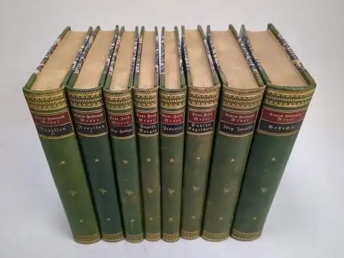 8 Bücher Conrad Ferdinand Meyer, 1925, Haessel; Gedichte, Novellen ... 8 Bände