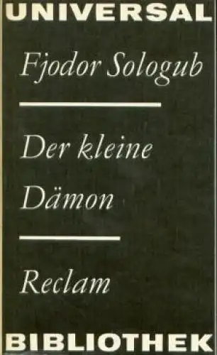 Buch: Der kleine Dämon, Sologub, Fjodor. Reclams Universal-Bibliothek, 1980