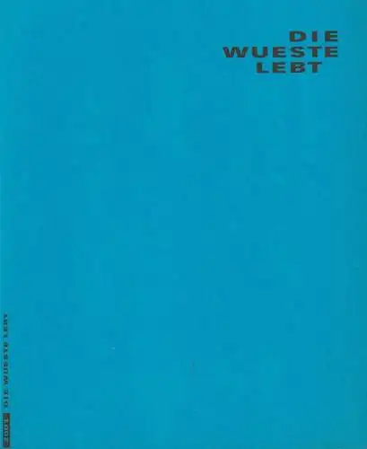 Buch: Die Wueste lebt, Bäcker, Hagen, 2001, gebraucht, sehr gut