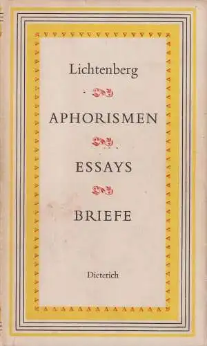 Sammlung Dieterich 260, Aphorismen. Essays. Briefe, Lichtenberg. 1963