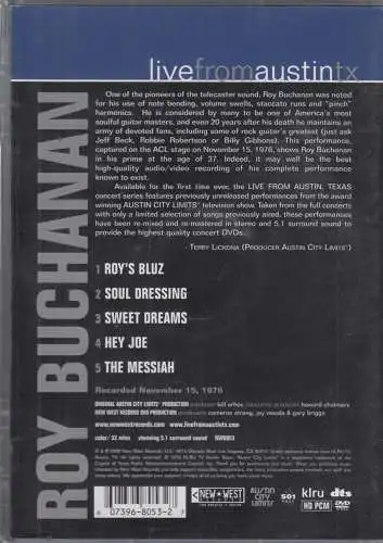 DVD: Roy Buchanan. Live from Austin, TX, 2008, New West Records, gebraucht, gut