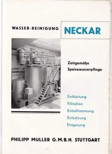 Faltblatt: Wasser-Reinigung Neckar, Philipp Müller GmbH, gebraucht, gut