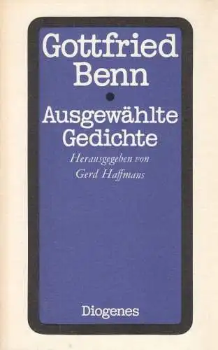 Buch: Ausgewählte Gedichte, Benn, Gottfried. Detebe Diogenes Taschenbuch, 1975